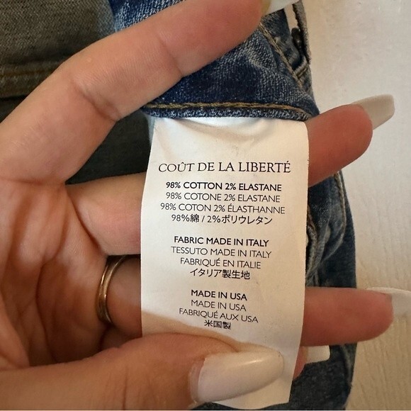 Cout De La Liberte Medium/Dark Wash High Rise Skinny Jeans Size 27 - Picture 6 of 11